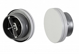 Диффузор/Анемостат приточный шумоподавляющий стальной Dvr-160 диаметр 160 мм, белый RAL 9016 (135480)