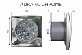 Вытяжной осевой вентилятор Aura 4C Chrome (133887)