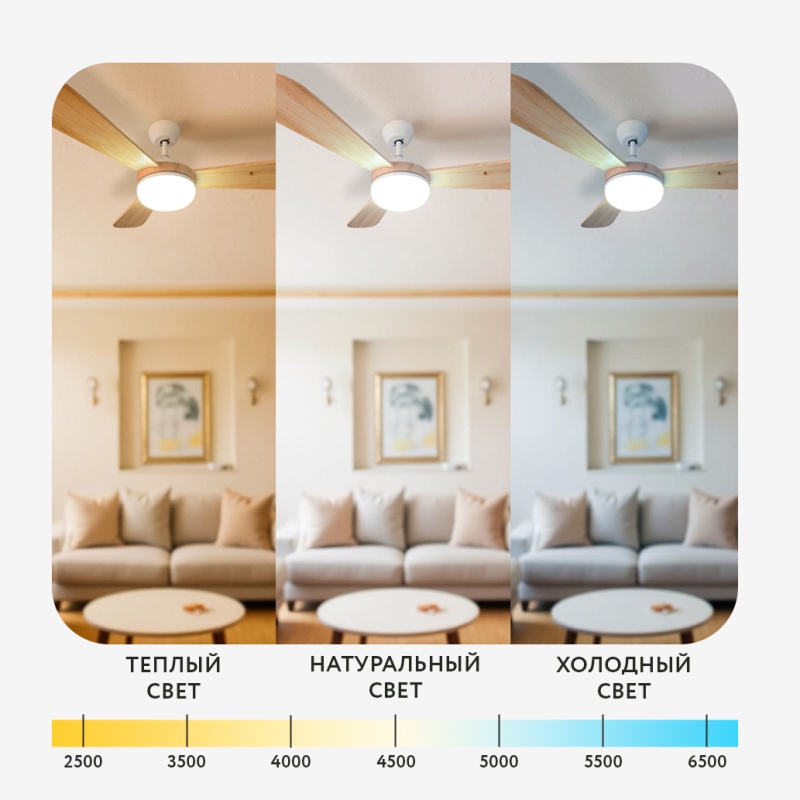Режимы освещения люстры вентилятора DREAMFAN Cocos LED DC 132 Режимы освещения люстры вентилятора DREAMFAN Cocos LED DC 132