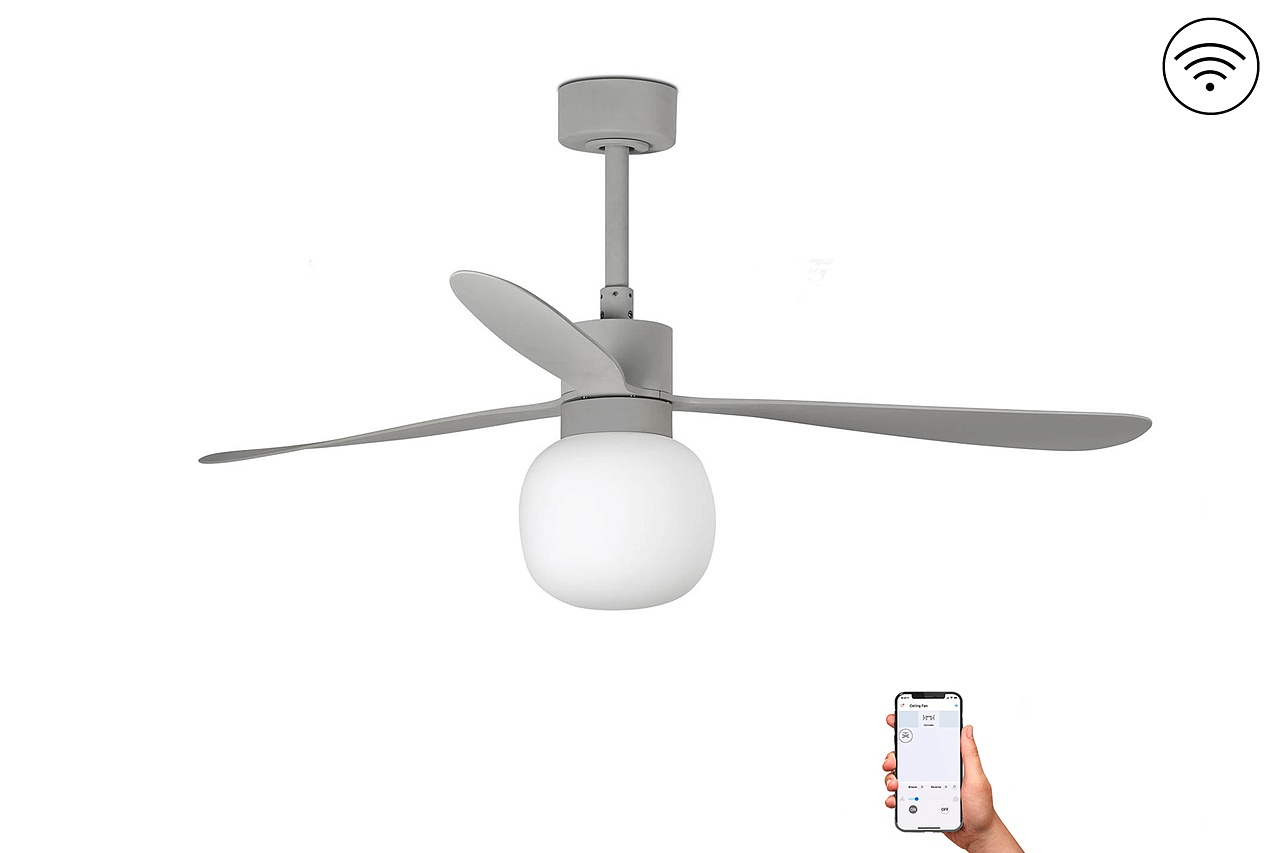 Люстра вентилятор Amelia L Ball Led Gray DC Smart (33762WP-27FAR)
