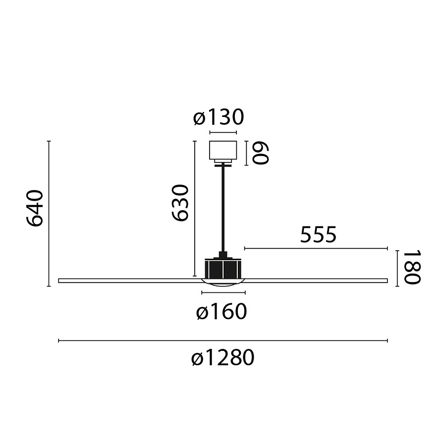 Люстра-вентилятор Just Fan Led Copper Black DC (33418-10FAR)