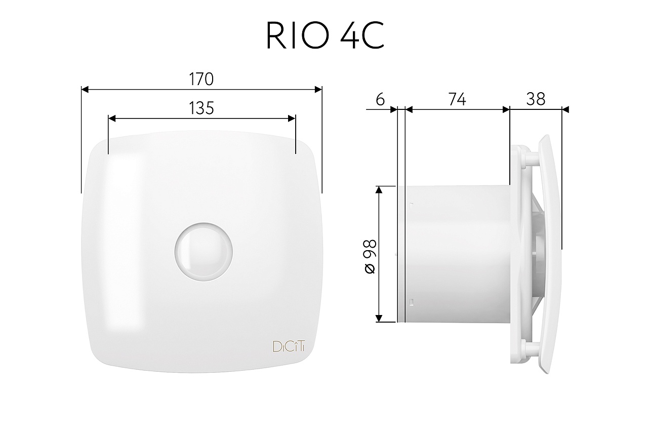 Вытяжной осевой вентилятор Rio 4C (133980)