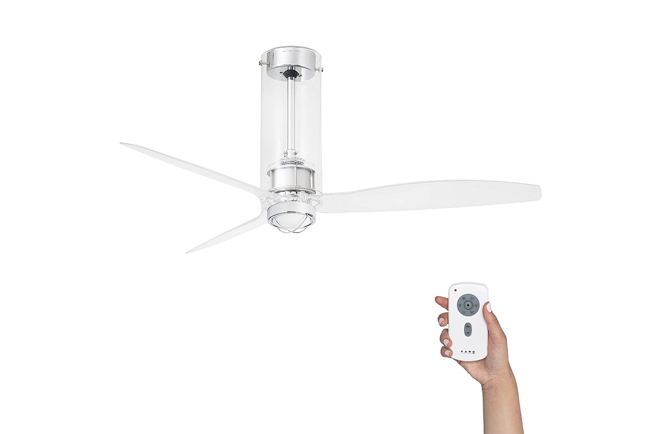 Люстра-вентилятор Tube Fan Led Transporent DC (33374-9FAR)