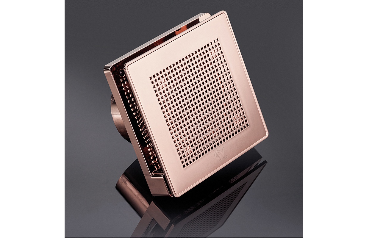 Вытяжной бытовой бесшумный вентилятор Punto Evo ME 100/4 LL PINK GOLD (11307-1VRT)