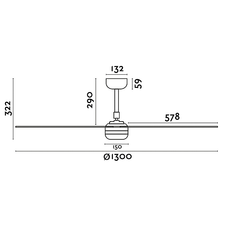 Люстра-вентилятор Punt Led White Pine DC Smart (33816WP-20FAR)
