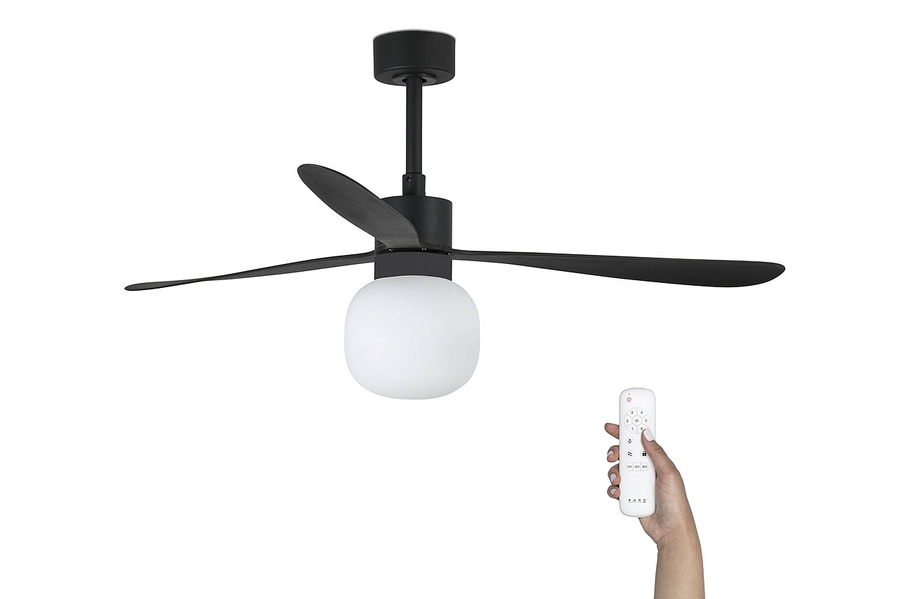 Люстра вентилятор Amelia L Ball Led Black DC 33761-26FAR