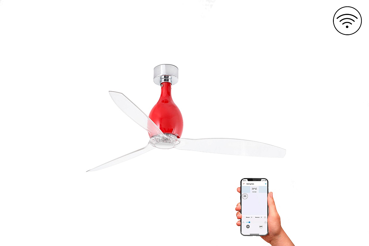 Потолочный вентилятор Mini Eterfan Red Shiny Trans DC Smart (32029WPFAR)