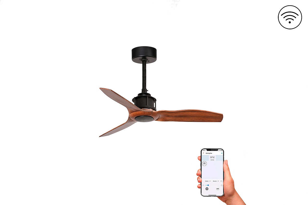 Потолочный вентилятор Mini Just Fan Black Wood DC Smart 33425WPFAR