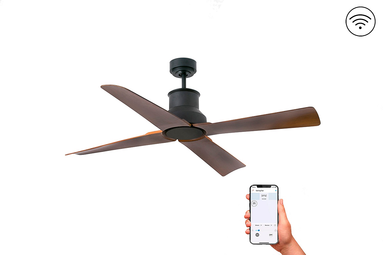 Потолочный вентилятор уличного применения Winche Black Wood DC Smart (33481WPFAR)