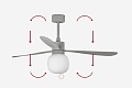 Люстра вентилятор Amelia L Ball Led Gray DC 33762-27FAR