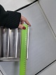 Выход стенной уличный 150 мм квадратный из нержавеющей стали с автоматическим жалюзи (136099)