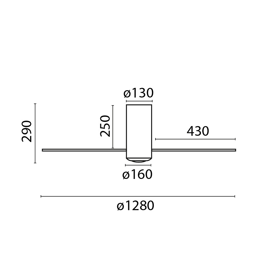 Люстра-вентилятор Mini Tube Fan Led Transporent DC (33393-9FAR)