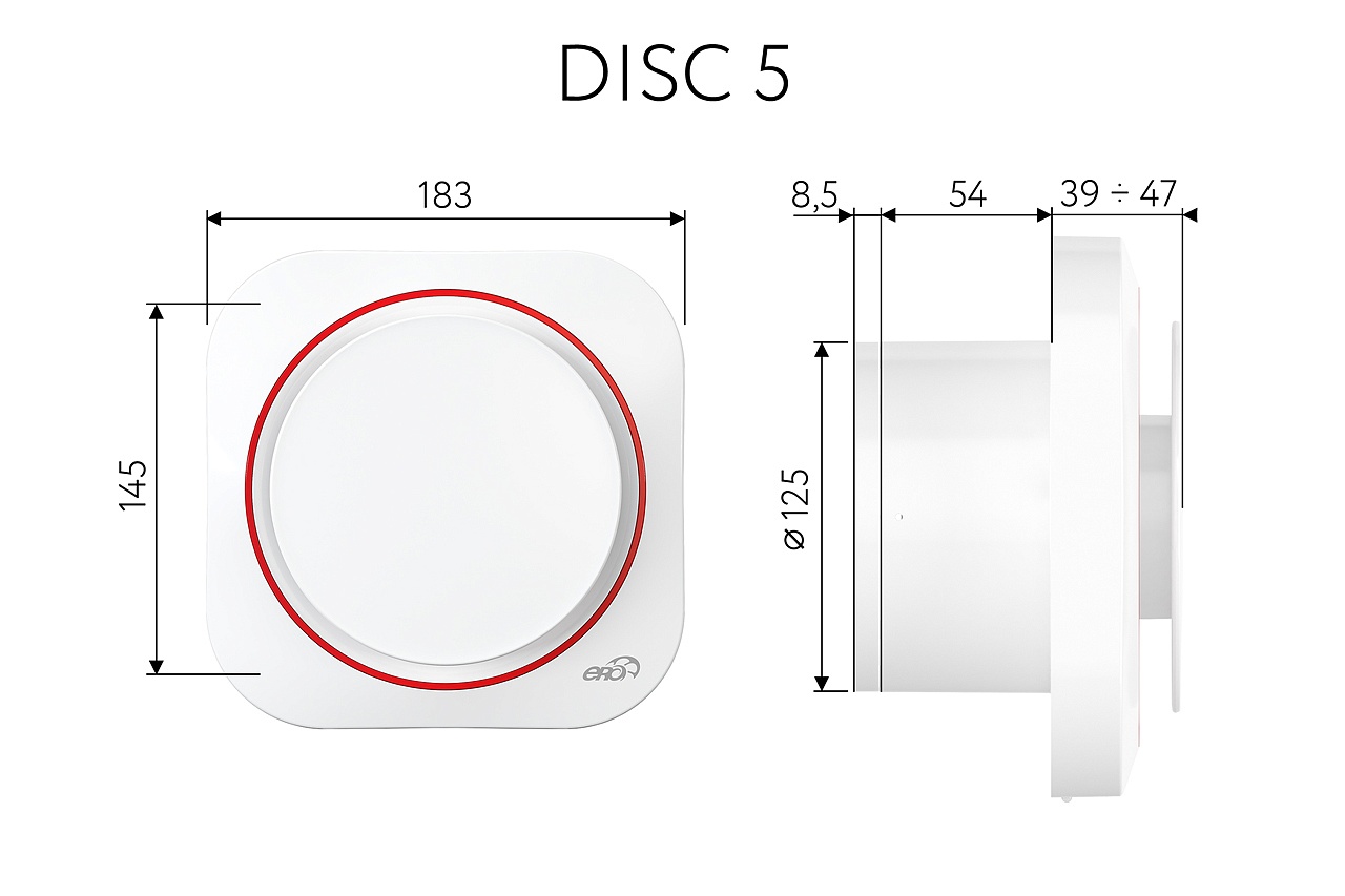 Вытяжной осевой вентилятор Disc 5 (133876)