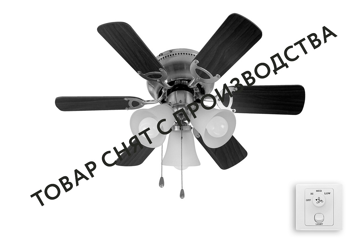 Люстра вентилятор DREAMFAN Fast Satin Brass REG 76 90109DFN