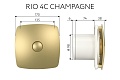 Вытяжной осевой вентилятор Rio 4C champagne (133983)