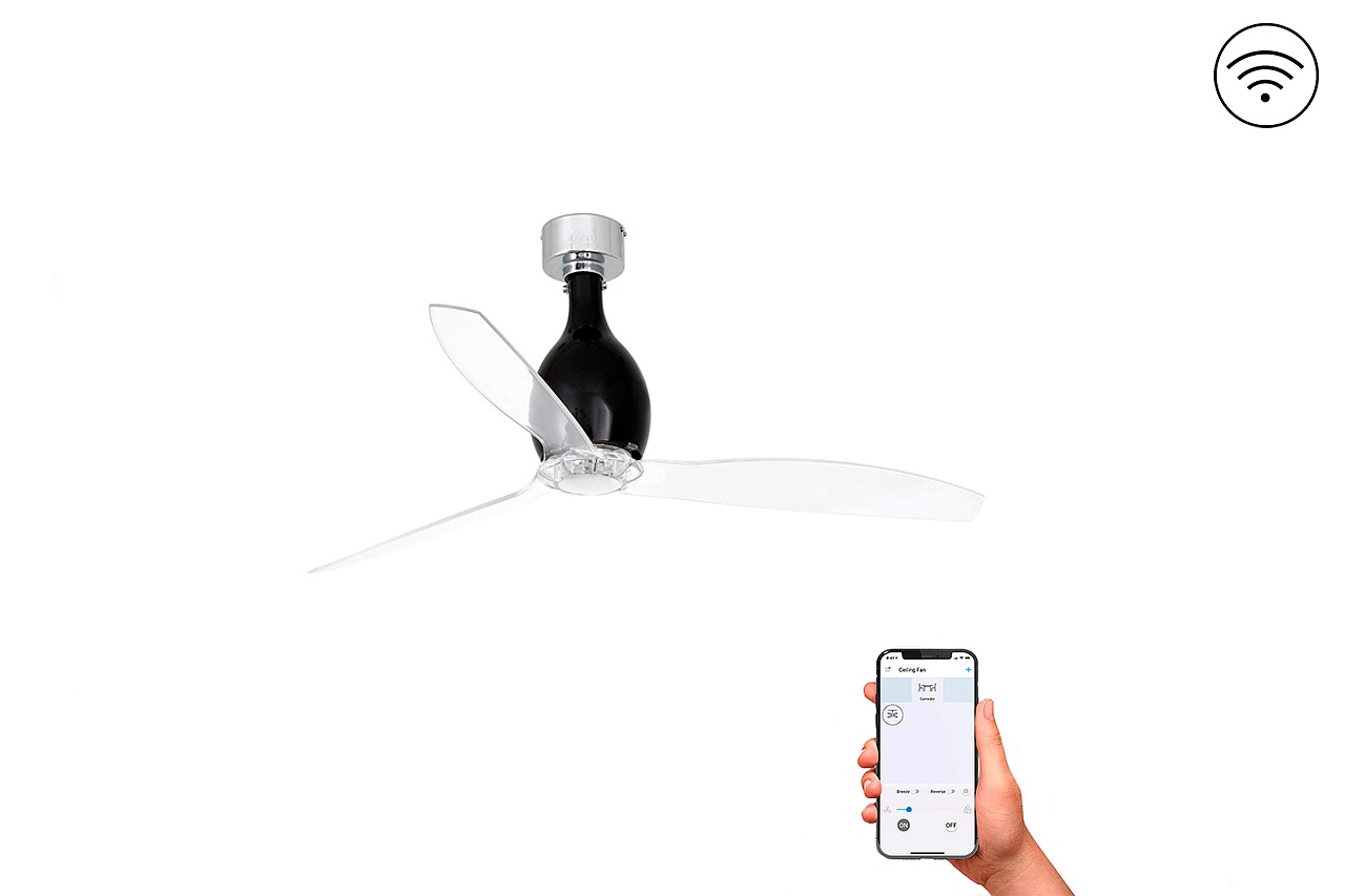 Потолочный вентилятор Mini Eterfan Black Shiny Trans DC Smart (32026WPFAR)