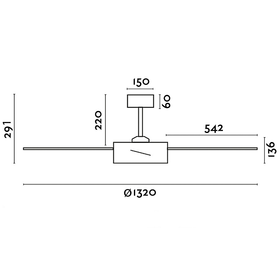 Люстра-вентилятор Barth Led Black DC (34261FAR)