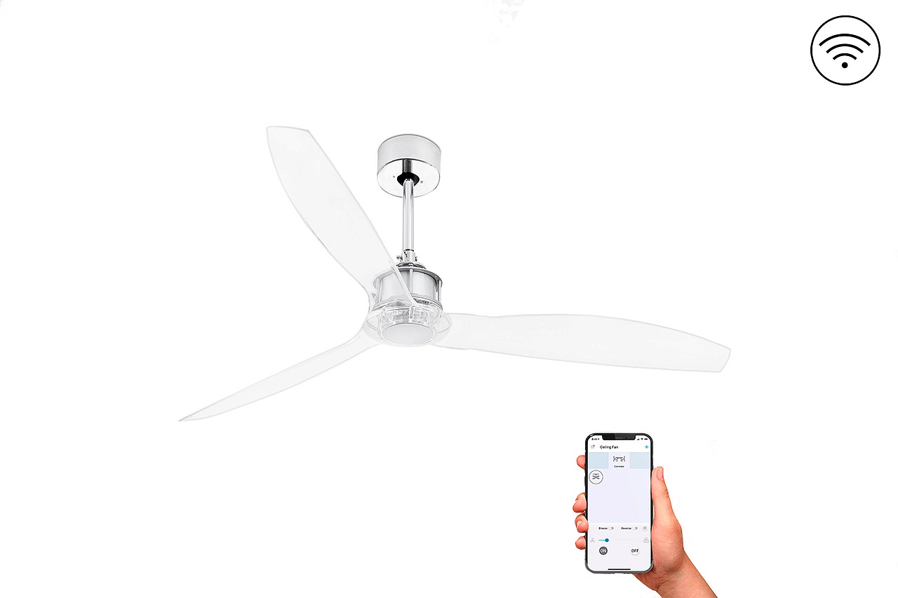 Потолочный вентилятор Just Fan Chrome Trans DC Smart (33394WPFAR)