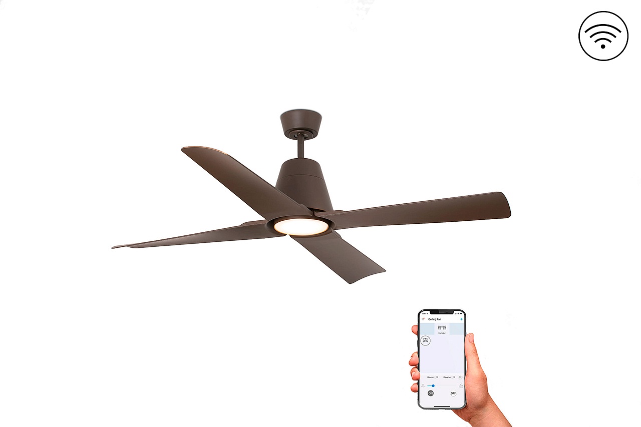 Люстра-вентилятор Typhoon Led Brown DC Smart (33490WP-16FAR)