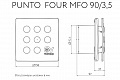 Вытяжной бытовой бесшумный вентилятор Punto Four MFO 90/3.5 (11143VRT)