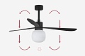 Люстра вентилятор Amelia L Ball Led Black DC Smart (33761WP-26FAR)