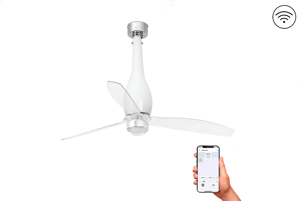 Люстра-вентилятор Eterfan Led White Shiny Trans DC Smart (32000WP-9FAR)