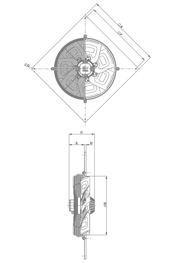 Осевой промышленный вентилятор VORTICEL A-E 254 T (42357VRT)