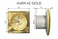 Вытяжной осевой вентилятор Aura 4C Gold (133888)