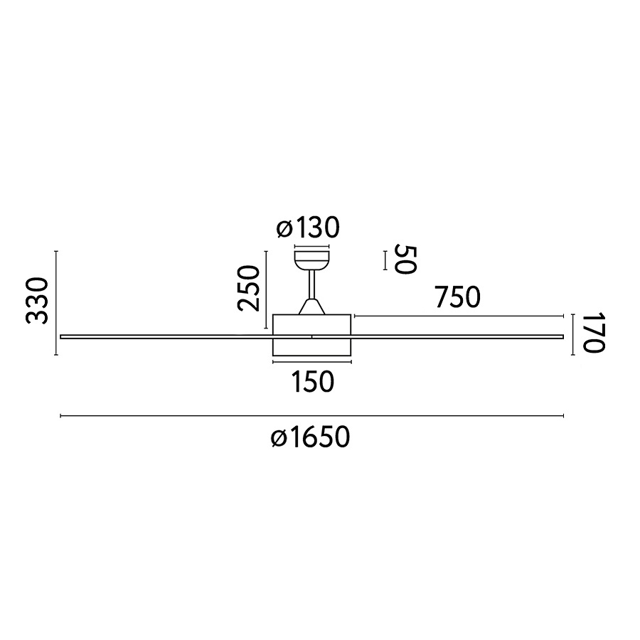 Люстра вентилятор Century Led Nickel DC (33554AFAR)