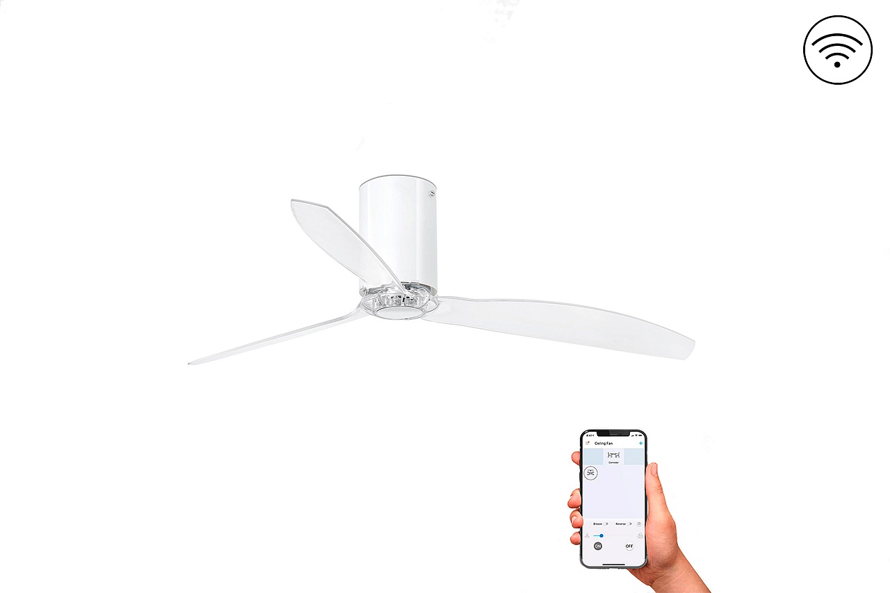 Потолочный вентилятор Mini Tube Fan White Shiny Trans DC Smart (32038WPFAR)
