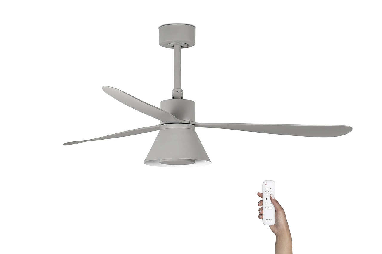 Люстра вентилятор Amelia L Cone Led Gray DC (33762-24FAR)