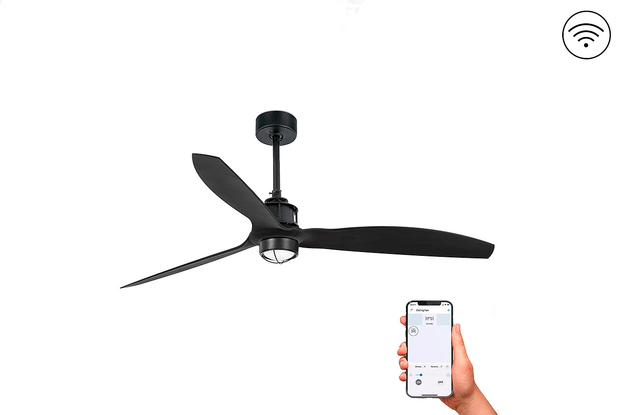 Люстра-вентилятор Just Fan Led Black Matt DC Smart 32100WP-10FAR