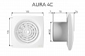 Вытяжной осевой вентилятор Aura 4C (133882)