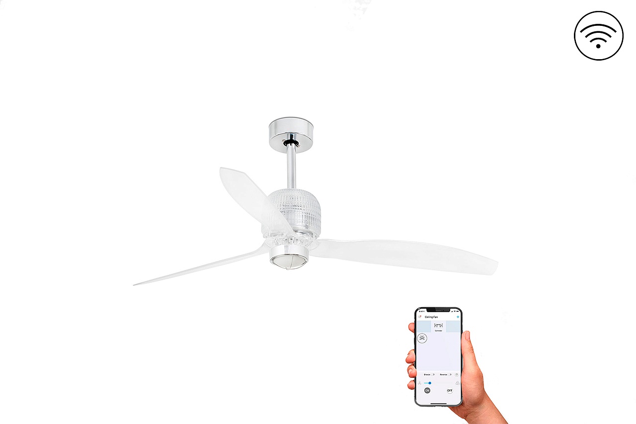 Люстра-вентилятор Deco Fan Led Chrome Trans DC Smart (33394DWP-9FAR)