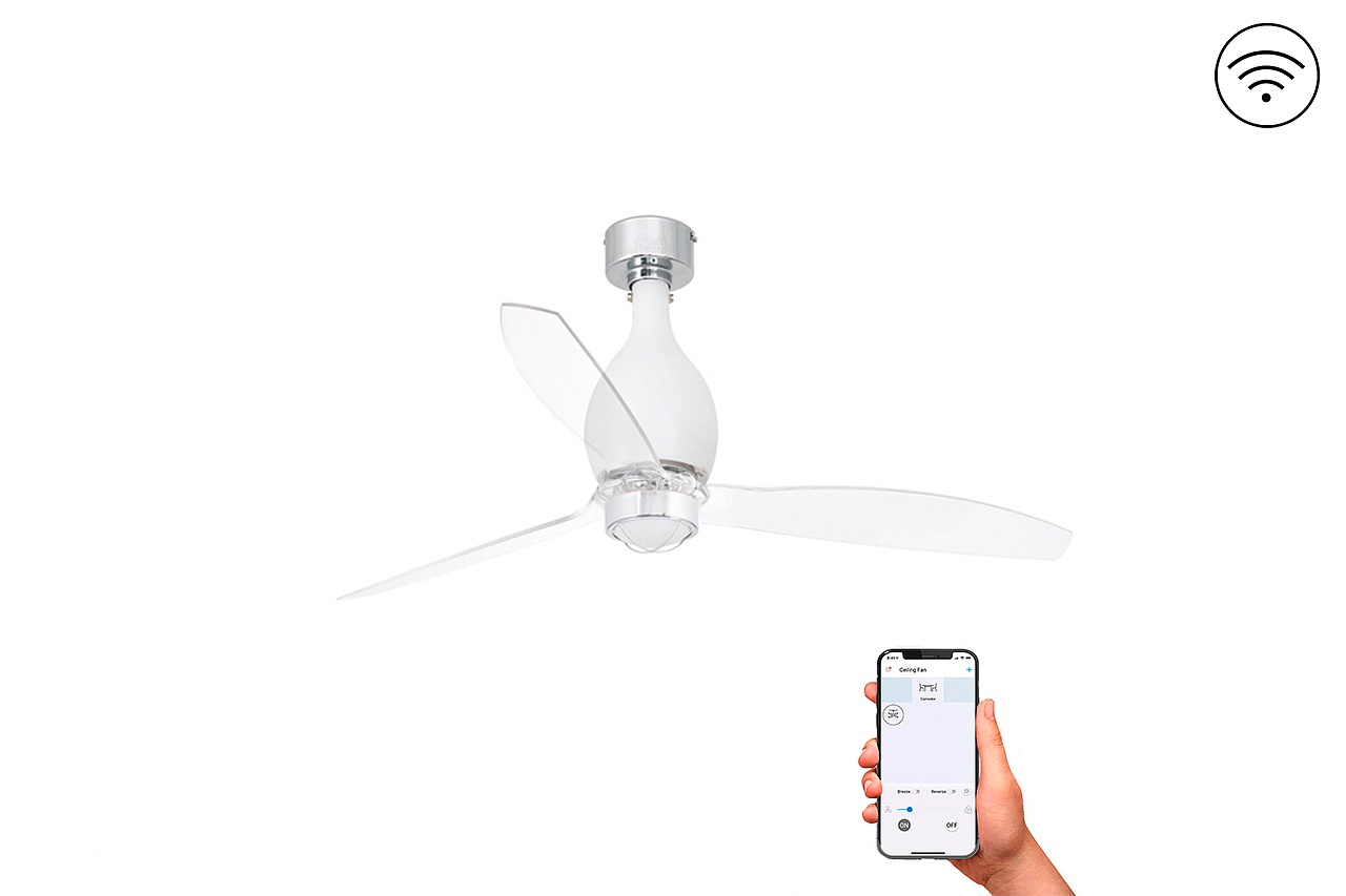 Люстра-вентилятор Mini Eterfan Led White Matt Trans DC Smart 32025WP-9FAR