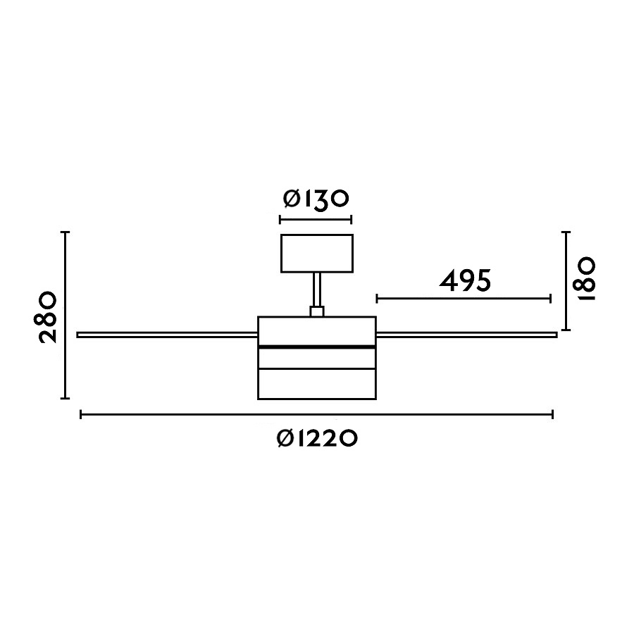 Люстра-вентилятор Panay Nickel (33608FAR)