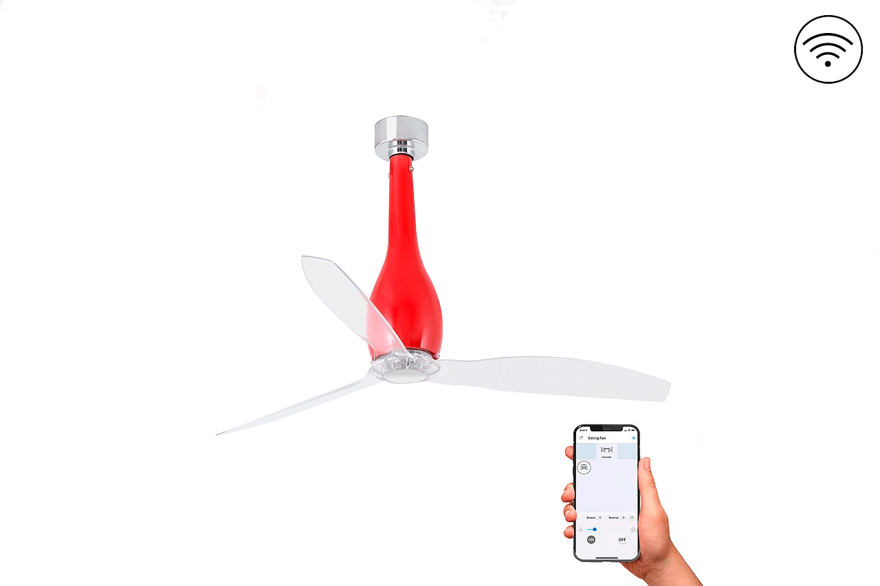 Потолочный вентилятор Eterfan Red Shiny Transparent DC Smart 32005WPFAR