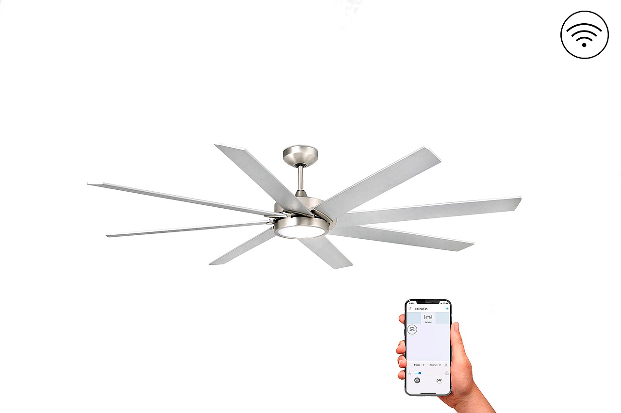 Люстра вентилятор Century Led Nikel DC Smart (33554WPAFAR)