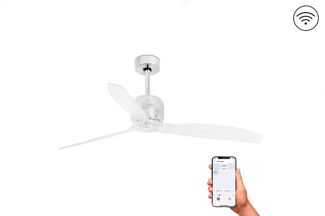 Потолочный вентилятор Deco Fan Chrome Trans DC Smart 33394DWPFAR