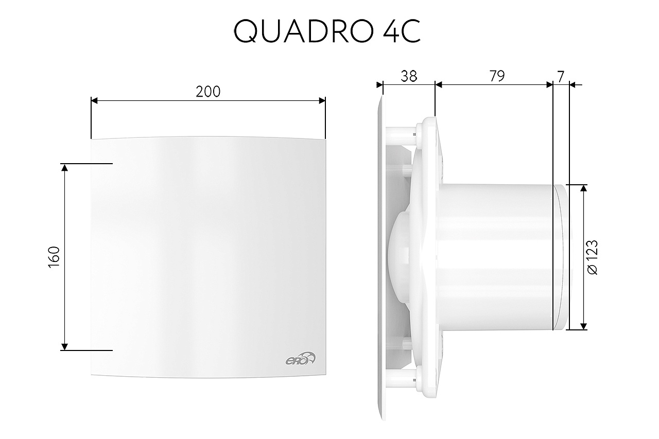 Вытяжной осевой вентилятор Quadro 4C (133868)