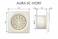 Вытяжной осевой вентилятор Aura 5C Ivory (133892)