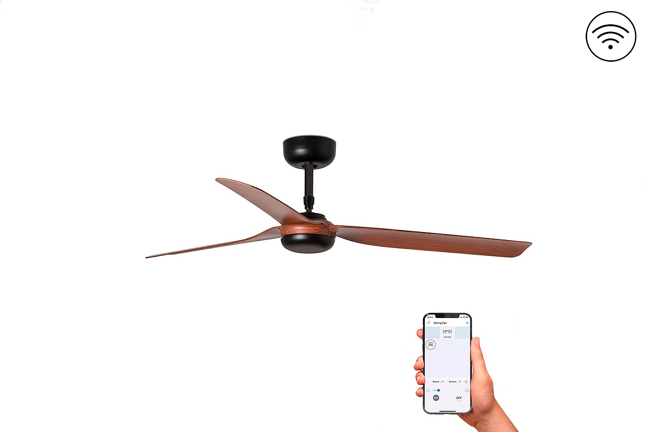 Потолочный вентилятор Punt Black Wood DC Smart (33817WPFAR)