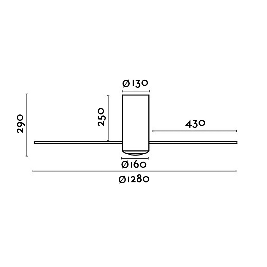 Люстра-вентилятор Mini Tube Fan Led Transporent DC Smart (33393WP-9FAR)