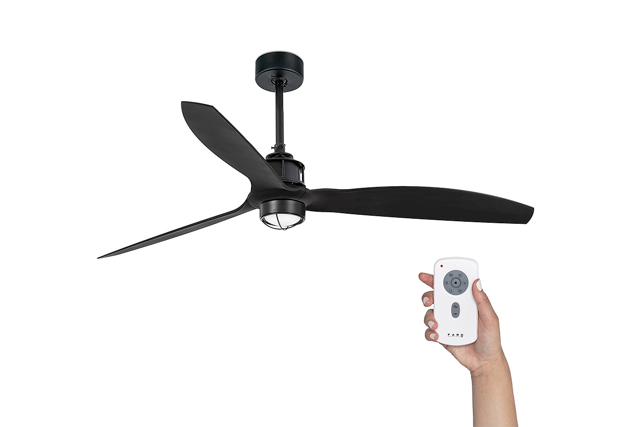 Люстра-вентилятор Just Fan Led Black Matt DC (32100-10FAR)