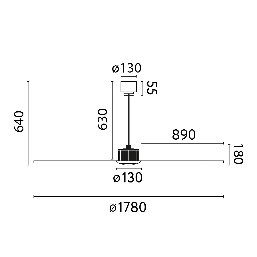 Потолочный вентилятор Big Just Fan Black Wood DC Smart (33430WPFAR)
