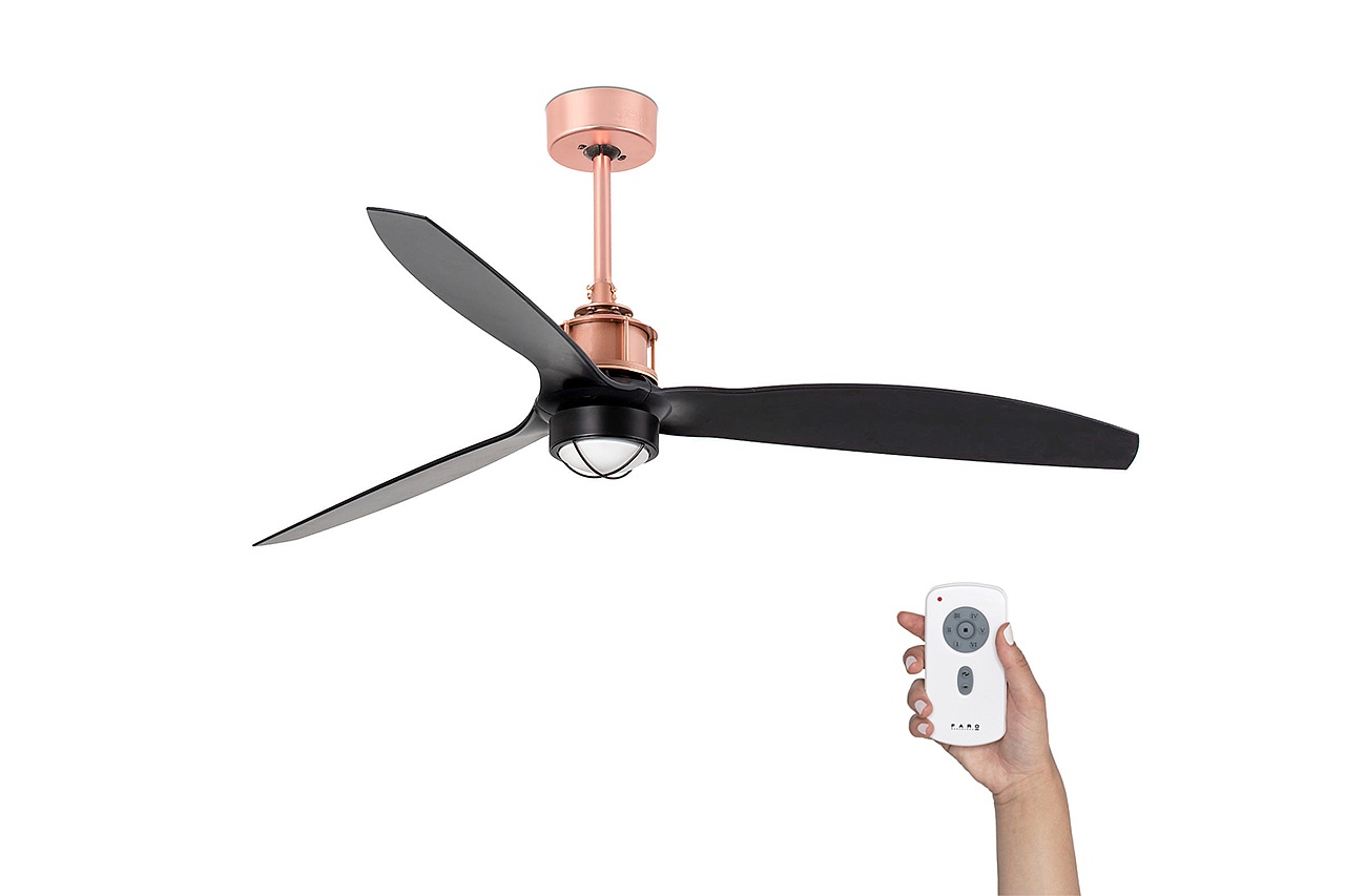Люстра-вентилятор Just Fan Led Copper Black DC (33418-10FAR)