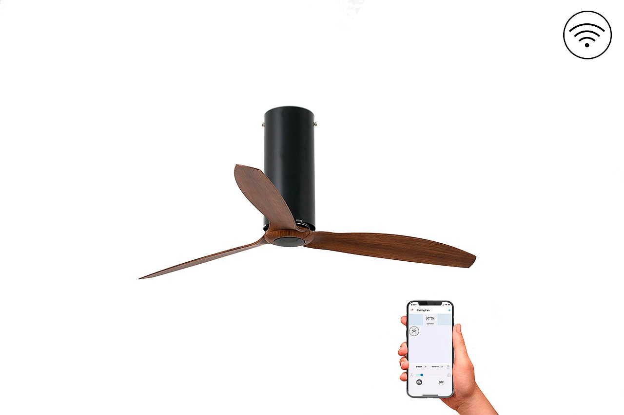 Потолочный вентилятор Tube Fan Black Matt Wood DC Smart (32037WPFAR)