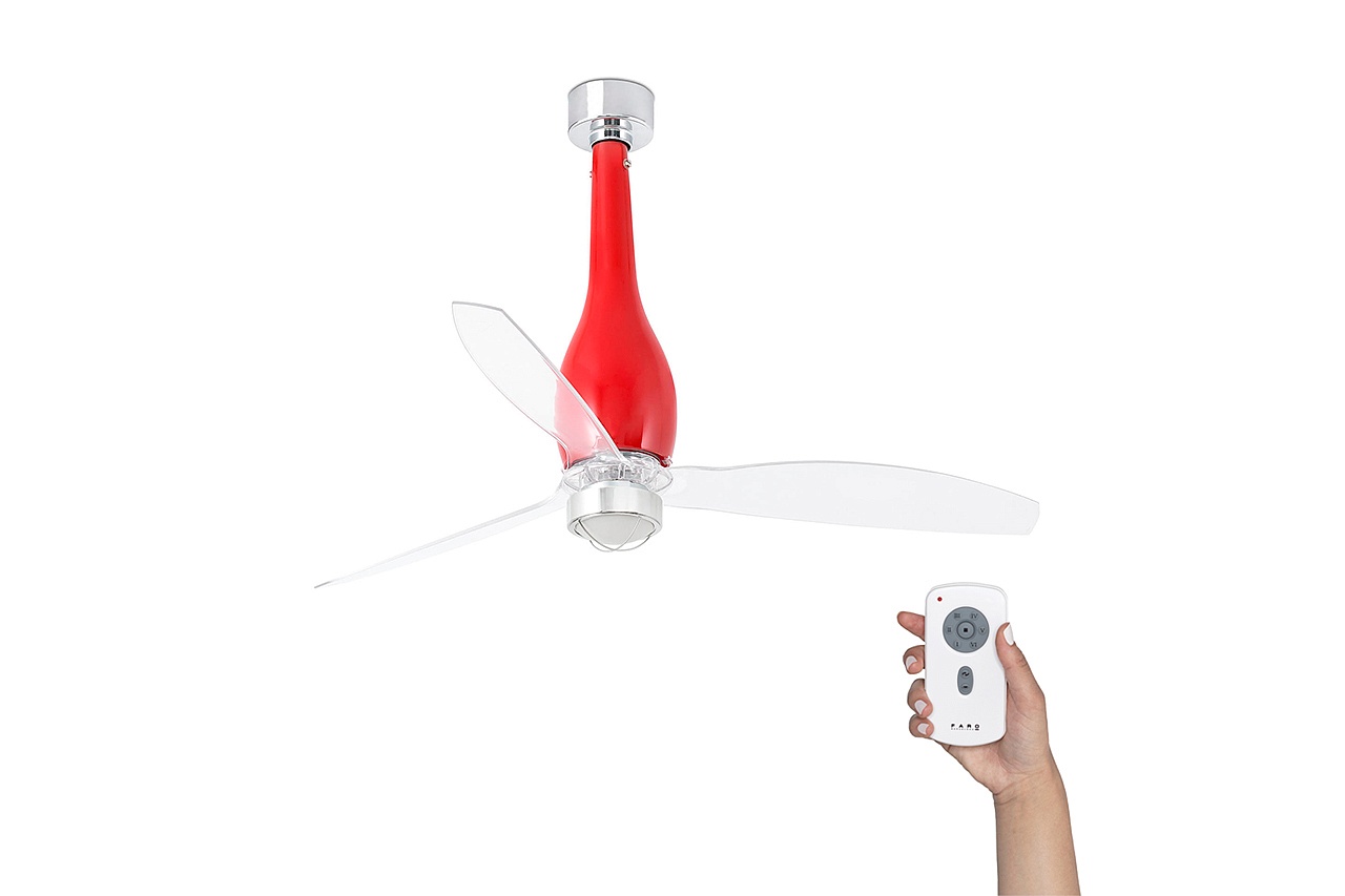 Люстра-вентилятор Eterfan Led Red Shiny Trans DC (32005-9FAR)