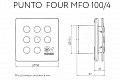 Вытяжной бытовой бесшумный вентилятор Punto Four MFO 100/4 (11145VRT)