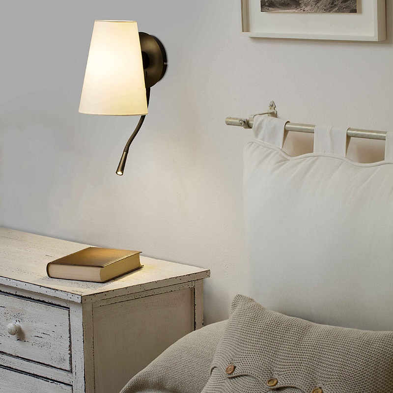 Светильник настенный Lupe black+beige (20032-88FAR)